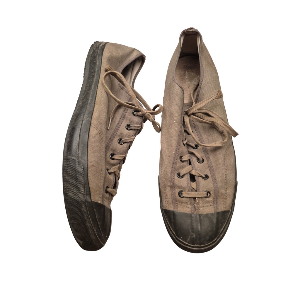 Moonstar Gym Classic Japan Canvas Low Top Sneakers Olive Khaki Rubber Mens Sz 12